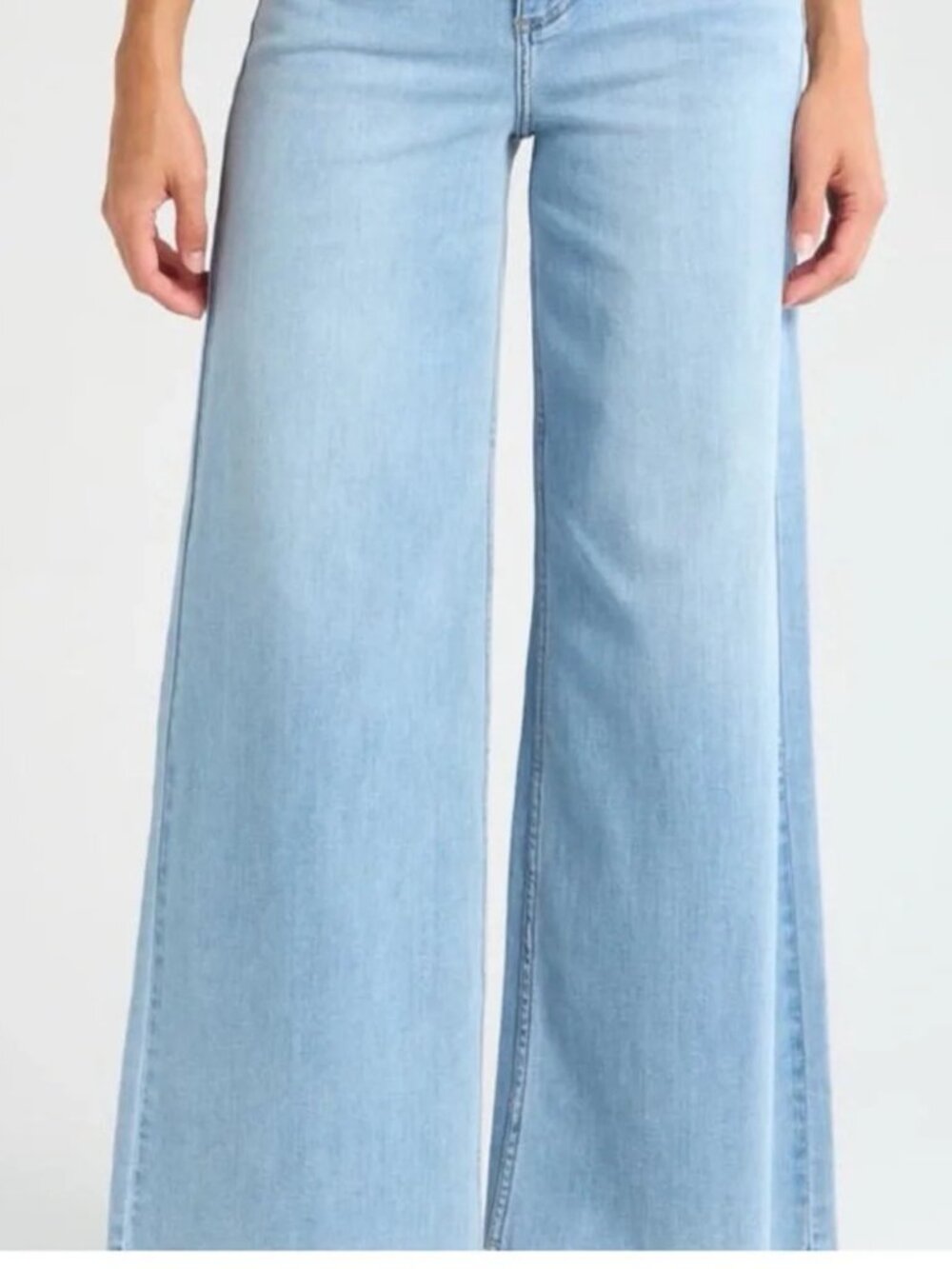 Rag & Bone Light Wash Serena High Rise Wide Leg Jeans - Picture 2 of 5
